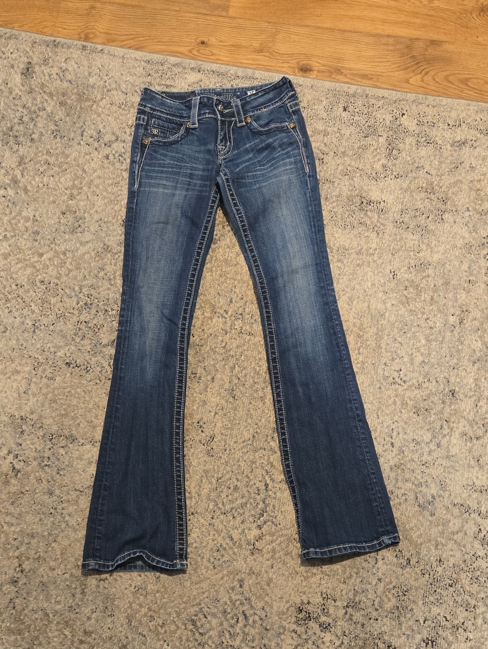 Classic Women's Dark Blue Bootcut Jeans